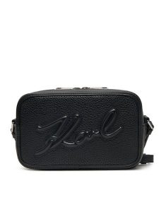 KARL LAGERFELD Torebka A1W30040 Czarny. Czarne listonoszki KARL LAGERFELD, bez wzorów, ze skóry, bez dodatków. Za 519,99 zł.