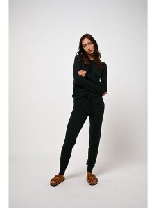 AUTHENTIC CASHMERE Kaszmirowy sweter "Etret" w kolorze ciemnozielonym rozmiar: XXL. Zielone swetry oversize AUTHENTIC CASHMERE, xxl, bez wzorów, z kaszmiru, bez ramiączek. Za 385,45 zł.