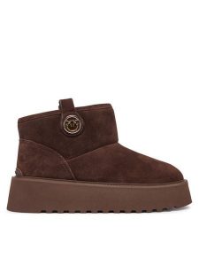 PINKO Śniegowce Martina 08 SD0575P002 Brązowy. Brązowe buty zimowe Pinko, ze skóry, bez obcasa, bez zapięcia. Za 999,99 zł.