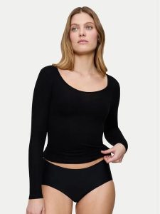 Triumph Koszulka piżamowa Bauty Layers 10225060 Czarny Slim Fit. Czarne koszule nocne Triumph, bez wzorów, z lyocellu, bez ramiączek. Za 78,00 zł.