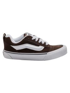 Vans Skórzane sneakersy "Knu Skool" w kolorze brązowym rozmiar: 45. Brązowe trampki Vans, bez wzorów, bez zapięcia. Za 239,99 zł.