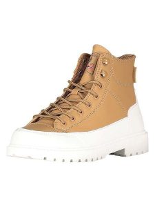 Geographical Norway Botki "Opallad" w kolorze jasnobrązowym rozmiar: 36. Brązowe botki Geographical Norway, bez wzorów, bez obcasa, bez zapięcia. Za 158,10 zł.