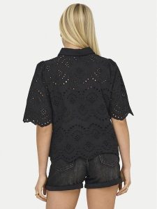 ONLY Koszula Valais 15351106 Czarny Regular Fit. Czarne koszule ONLY, xs, bez wzorów, z bawełny, bez kołnierzyka, bez ramiączek. Za 149,99 zł.