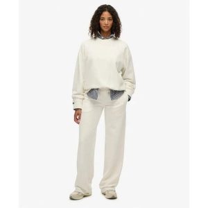 Bluza damska Superdry Studios. Białe bluzy Superdry, bez wzorów, bez kaptura. Za 288,40 zł.