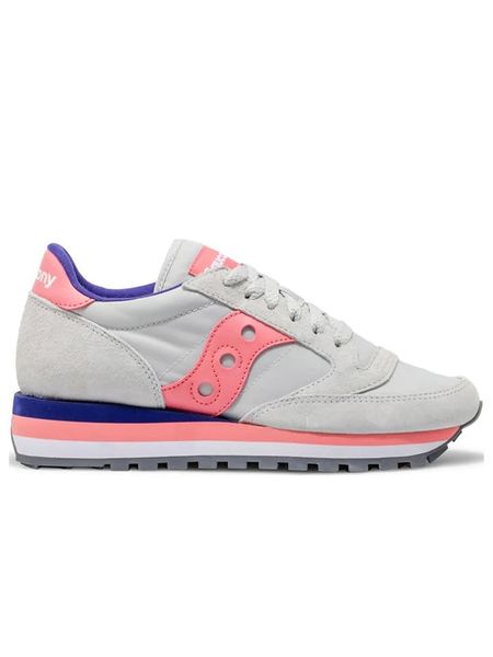 Saucony Skórzane sneakersy "Jazz Triple" w kolorze szaro-różowym rozmiar: 36. Różowe trampki Saucony, bez wzorów, bez zapięcia. Za 118,01 zł.