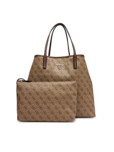 Guess Torebka Victtoria HWESG9 51429 Brązowy. Brązowe shopper bag Guess, z aplikacjami, ze skóry, bez dodatków. Za 579,99 zł.