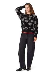 Scotch & Soda Sweter w kolorze szaro-czerwono-czarnym rozmiar: M. Czarne swetry oversize Scotch & Soda, m, bez wzorów, bez ramiączek. Za 187,99 zł.