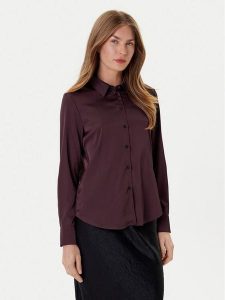 Marella Koszula Naples 2525116051 Bordowy Regular Fit. Czerwone koszule Marella, bez wzorów, z syntetyku, bez kołnierzyka, bez ramiączek. Za 329,99 zł.