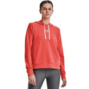 Bluza damska Under Armour Rival Terry Hoodie. Brązowe bluzy Under Armour, bez wzorów, bez kaptura. Za 129,99 zł.