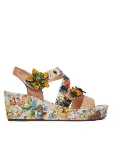 Laura Vita Sandały Facdiao 11 Beżowy. Brązowe sandały LAURA VITA, bez wzorów, ze skóry, bez obcasa, na koturnie, bez zapięcia. Za 439,99 zł.