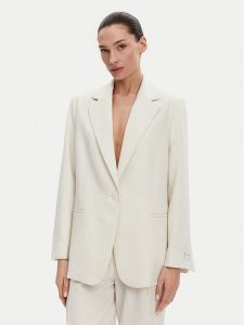 Calvin Klein Marynarka K20K208240 Beżowy Regular Fit. Brązowe marynarki i żakiety Calvin Klein, bez wzorów, z syntetyku. Za 569,99 zł.