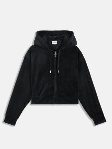 Juicy Couture Bluza w kolorze czarnym rozmiar: M. Czarne bluzy Juicy Couture, m, bez wzorów, bez kaptura. Za 217,99 zł.