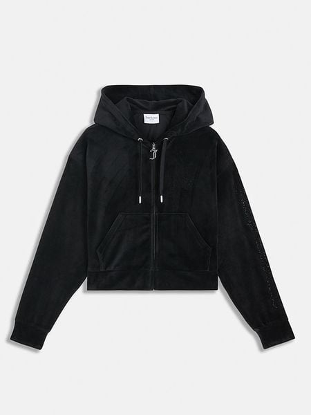 Juicy Couture Bluza w kolorze czarnym rozmiar: M. Czarne bluzy Juicy Couture, m, bez wzorów, bez kaptura. Za 217,99 zł.