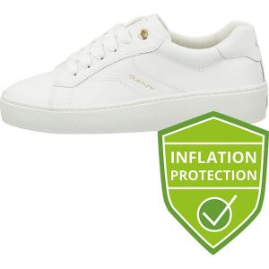 GANT Footwear Skórzane sneakersy w kolorze białym rozmiar: 36. Białe trampki GANT Footwear, bez wzorów, bez zapięcia. Za 191,40 zł.