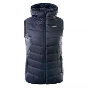 Kamizelka damska pikowana Hi-Tec Lady Solnis - czarna, Rozmiar S. Czarne kamizelki Hi-tec, na jesień, s, bez wzorów, bez kołnierzyka, bez ramiączek, bez kaptura. Za 134,99 zł.