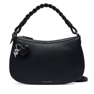 Torebka Armani Exchange. Czarne torebki klasyczne Armani Exchange, bez wzorów, bez dodatków. Za 669,99 zł.