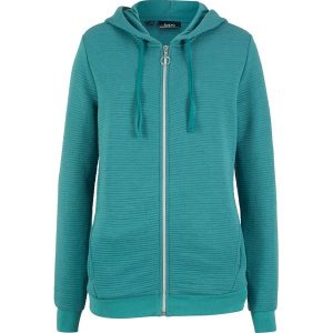 Bluza rozpinana w strukturalny wzór bonprix matowy kobaltowy. Bluzy marki bonprix. Za 54,99 zł.