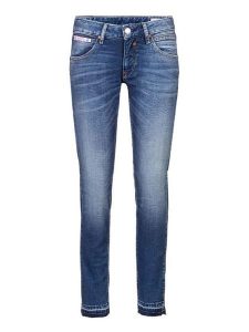 Herrlicher Dżinsy - Slim fit - w kolorze niebieskim rozmiar: W27. Niebieskie jeansy Herrlicher, z aplikacjami, ze skóry. Za 158,10 zł.