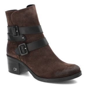 Brązowe Botki Carinii Damskie Modne Buty Na Obcasie. Brązowe botki Carinii, z aplikacjami, bez obcasa, na obcasie, bez zapięcia. Za 309,00 zł.