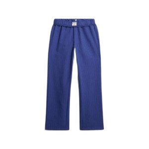 Spodnie elastyczne w paski z bawełny organicznej dla kobiet Superdry. Niebieskie spodnie dresowe Superdry, bez wzorów, z bawełny. Za 270,00 zł.