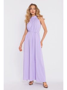 Made of emotion Sukienka w kolorze fioletowym rozmiar: onesize. Różowe sukienki Made Of Emotion, bez wzorów, z tkaniny, bez kołnierzyka, bez ramiączek, maxi. Za 244,99 zł.