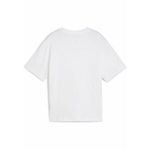 Młodzieżowa koszulka Essentials Boxy PUMA White. Biała bluzki Puma, m, bez wzorów, eleganckie, bez kołnierzyka, bez ramiączek. Za 79,00 zł.