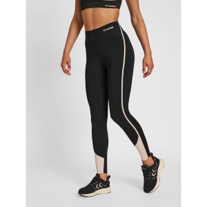 Damskie wysokie legginsy Hummel MT Riga. Czarne legginsy Hummel, bez wzorów, z elastanu, z standardowym stanem. Za 385,50 zł.