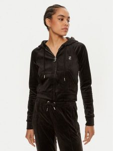 Juicy Couture Bluza Madison JCWA122001 Czarny Slim Fit. Czarne bluzy Juicy Couture, m, bez wzorów, z syntetyku, bez kaptura. Za 369,99 zł.