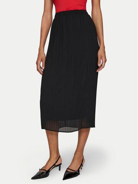 Vila Spódnica plisowana Olinda 14096093 Czarny Regular Fit. Czarne spódnice Vila, bez wzorów, z syntetyku. Za 89,99 zł.