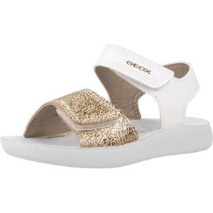 Sandały GEOX B SANDAL LIGHTFLOPPY Biały. Białe sandały Geox, bez wzorów, z syntetyku, bez obcasa, bez zapięcia. Za 146,99 zł.