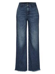 Rosner Dżinsy - Wide Leg fit - w kolorze granatowym rozmiar: W42/L32. Niebieskie jeansy Rosner, bez wzorów, z podwyższonym stanem. Za 208,99 zł.