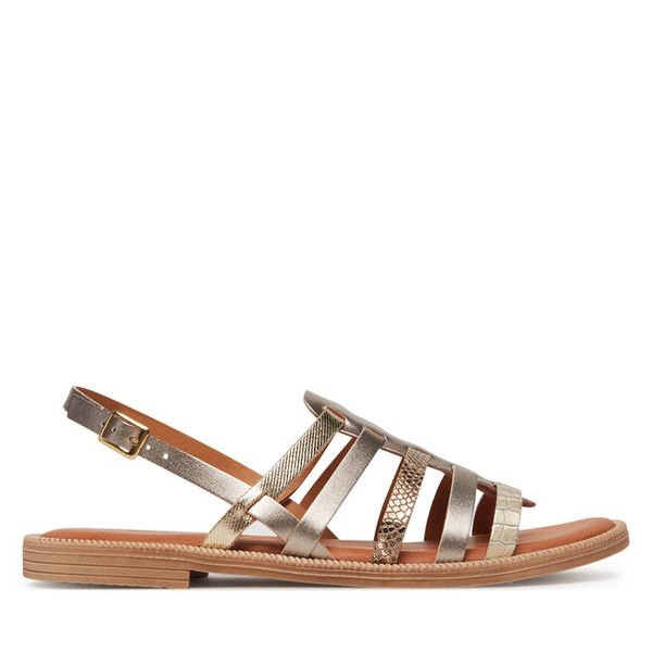 Sandały Tamaris. Szare sandały Tamaris, bez wzorów, bez obcasa, na płaskiej podeszwie, bez zapięcia. Za 219,99 zł.