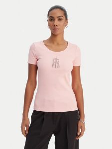 Fracomina T-Shirt FP26ST3001J42701 Koralowy Slim Fit. Pomarańczowe t-shirty Fracomina, l, bez wzorów, z syntetyku, bez kołnierzyka, bez ramiączek. Za 239,99 zł.