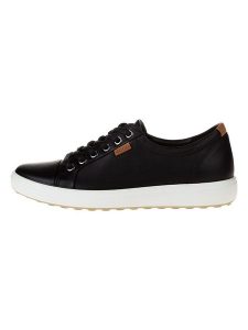 Ecco Sneakersy "SOFT 7" w kolorze czarnym rozmiar: 41. Czarne trampki ecco, bez wzorów, ze skóry, bez zapięcia. Za 276,05 zł.