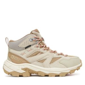 Trekkingi Jack Wolfskin. Szare buty sportowe Jack Wolfskin, bez wzorów, bez zapięcia, trekkingowe. Za 479,99 zł.