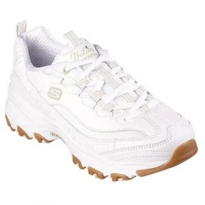 Buty do chodzenia damskie Skechers Damskie D'lites Good. Białe buty trekkingowe Skechers, z materiału, bez zapięcia. Za 339,99 zł.