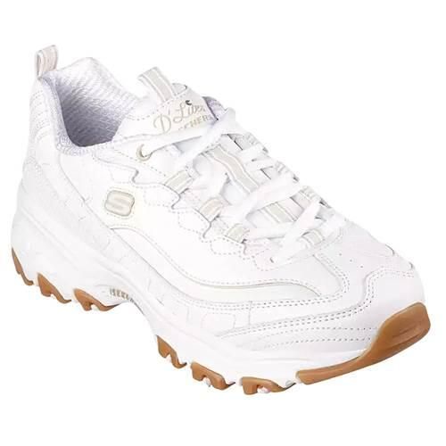 Buty do chodzenia damskie Skechers Damskie D'lites Good. Białe buty trekkingowe Skechers, z materiału, bez zapięcia. Za 339,99 zł.