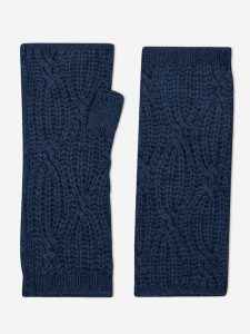 Perfect Cashmere Kaszmirowe mitenki "Juliana" w kolorze granatowym rozmiar: onesize. Niebieskie rękawiczki Perfect Cashmere, bez wzorów, z kaszmiru. Za 130,99 zł.