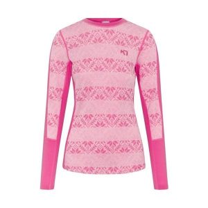 Damska koszulka termoaktywna z długim rękawem Kari Traa Anna. Czerwone koszule nocne Kari Traa, bez wzorów, bez ramiączek. Za 499,00 zł.