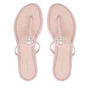 Japonki Tory Burch. Czerwone klapki Tory Burch, bez wzorów, bez obcasa. Za 499,99 zł.