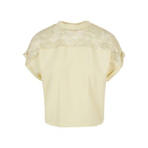 Damska koszulka z koronki Urban Classics Oversized GT. Żółte koszulki sportowe Urban Classics, bez wzorów, z koronki, bez ramiączek. Za 183,50 zł.