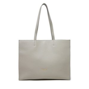 Torebka Patrizia Pepe. Szare shopper bag Patrizia Pepe, bez wzorów, bez dodatków. Za 789,99 zł.