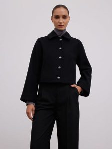 BGN Kurtka przejściowa w kolorze czarnym rozmiar: 38. Czarne kurtki BGN, bez wzorów, z wełny, bez kaptura. Za 187,96 zł.