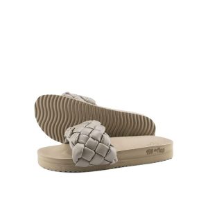 Klapki plażowe damskie Flip Flop Pool Weave. Brązowe klapki Flip Flop, bez wzorów, bez obcasa. Za 123,05 zł.