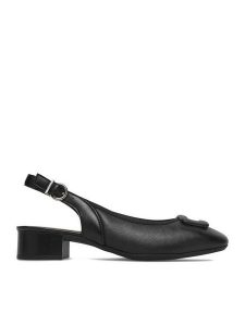 Rieker Czółenka CEO-43456-00 Czarny. Czarne czółenka Rieker, bez wzorów, ze skóry, bez obcasa, bez zapięcia. Za 339,99 zł.