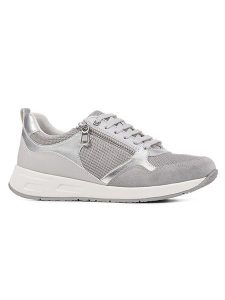 Geox Sneakersy "Dbulmya" w kolorze srebrno-szarym rozmiar: 38. Szare trampki Geox, bez wzorów, bez zapięcia. Za 144,24 zł.
