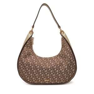 Torebka DKNY. Brązowe torebki klasyczne DKNY, bez wzorów, bez dodatków. Za 579,99 zł.