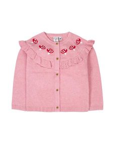 Frugi Kardigan "Romi" w kolorze jasnoróżowym rozmiar: 98/104. Różowe kardigany Frugi, z bawełny. Za 139,87 zł.