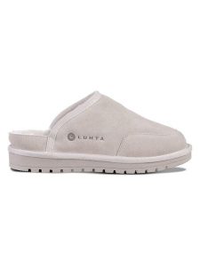LUHTA Skórzane kapcie "Hupsu" w kolorze kremowym rozmiar: 41. Brązowe kapcie Luhta, bez wzorów, ze skóry. Za 178,37 zł.