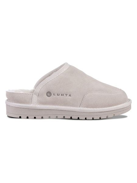 LUHTA Skórzane kapcie "Hupsu" w kolorze kremowym rozmiar: 37. Brązowe kapcie Luhta, bez wzorów, ze skóry. Za 148,26 zł.